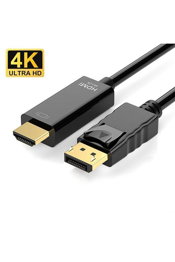 Yüksek Kalite 4K Displayport to HDMI Dönüştürücü Kablo - 1.8 Metre - 1