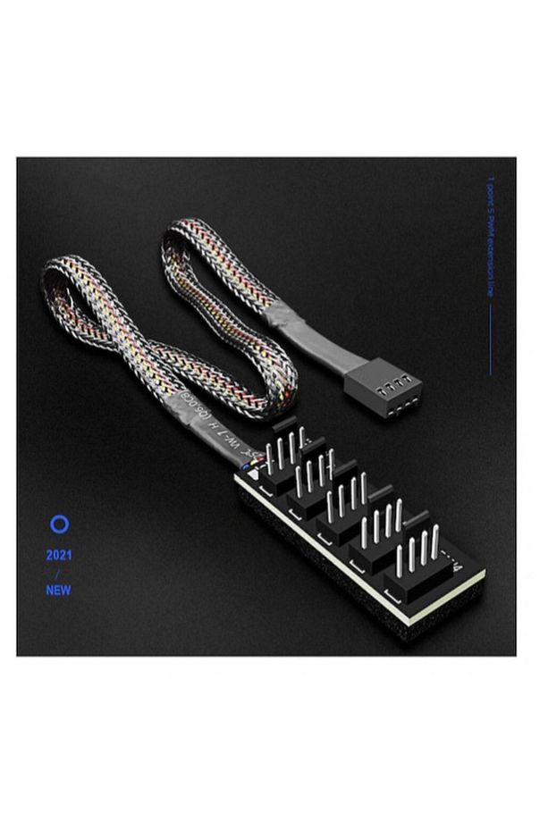 5 Port 4 Pin Fan Çoklayıcı Kablo - 4 Pin Pwm Fan Kontrol Kablosu - 2