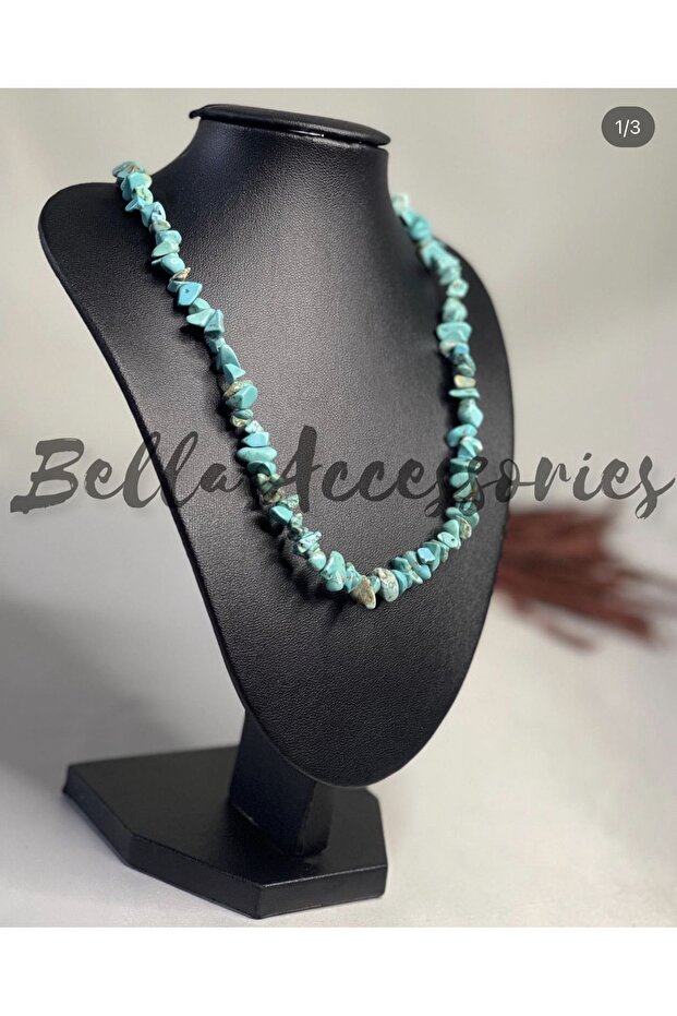 Turquoise Turquoise Natural Stone Cracked Stone Necklace
