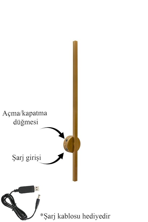 OSRAM LEDLİ Şarjlı Pilli Aplik Modern Dekoratif Led Duvar Aplik 68cm GÜNIŞIĞI - 3
