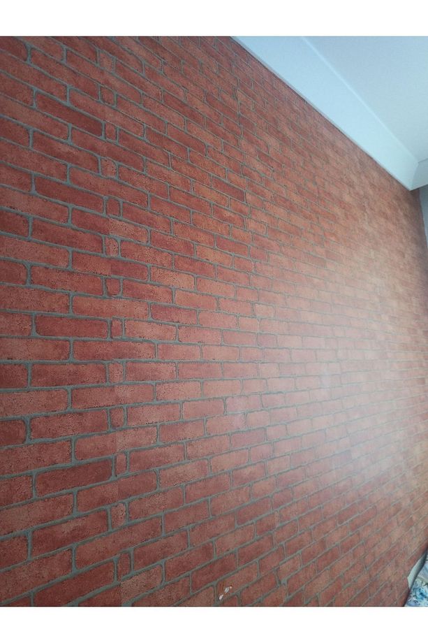 Turuncu Tuğla Duvar Desenli Kendinden Yapışkanlı Folyo Kağıt Kaplama 45 Cm X 5 Metre - 5