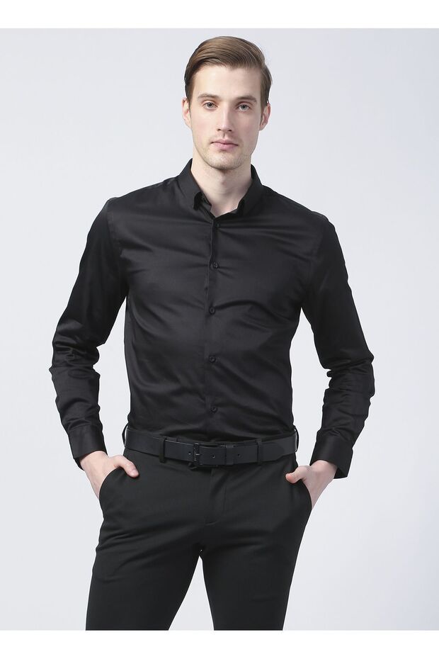 Slimfit سليم صالح قميص البدلة عادي