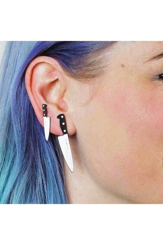 Bıçak Şeklinde Küpe - 3