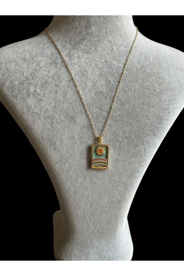 The Sun Gold Tarot Steel Necklace