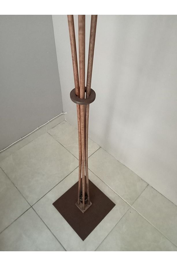 Ahşap Lambader Ceviz-krem Bohem, Köşe Lambası - 8