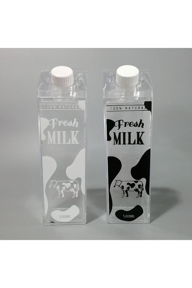 Süt Matara Inekli Desenli Süt Şişe Süt Kutusu 500 ml - 2