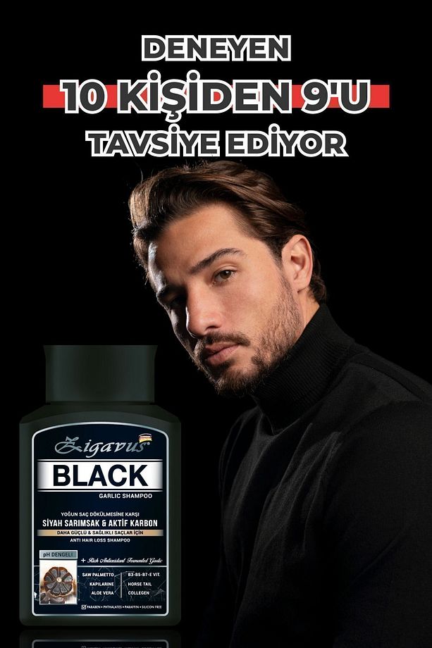 Black - Siyah (Kara) Sarımsaklı - Aktif Karbonlu Şampuan 300 ml 8699349130701 - 6