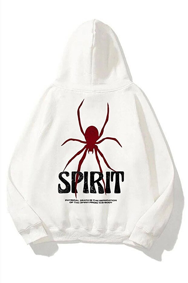 سويت شيرت كبير الحجم مطبوع عليه Spirit Spider من الخلف للجنسين