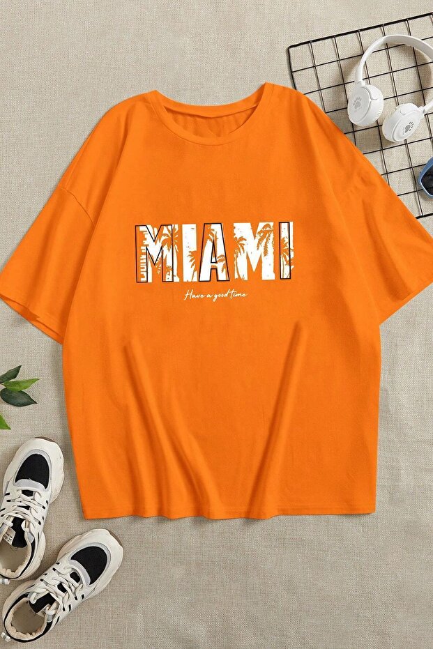 Unisex Miami Printed Oversize T-shirt