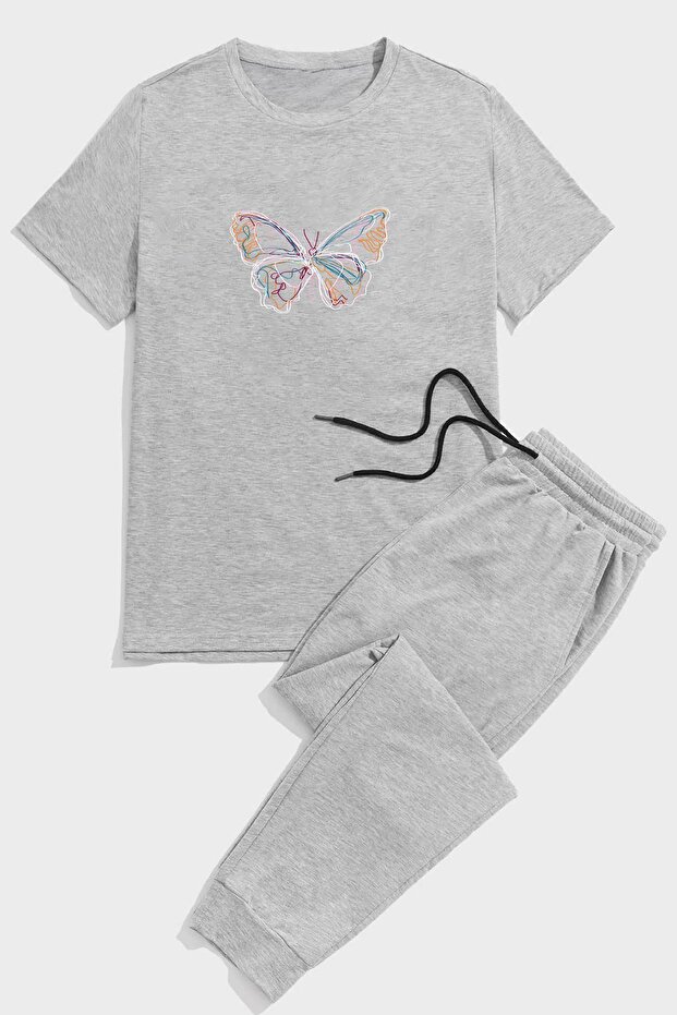Unisex Butterfly 2-Piece Tracksuit Set