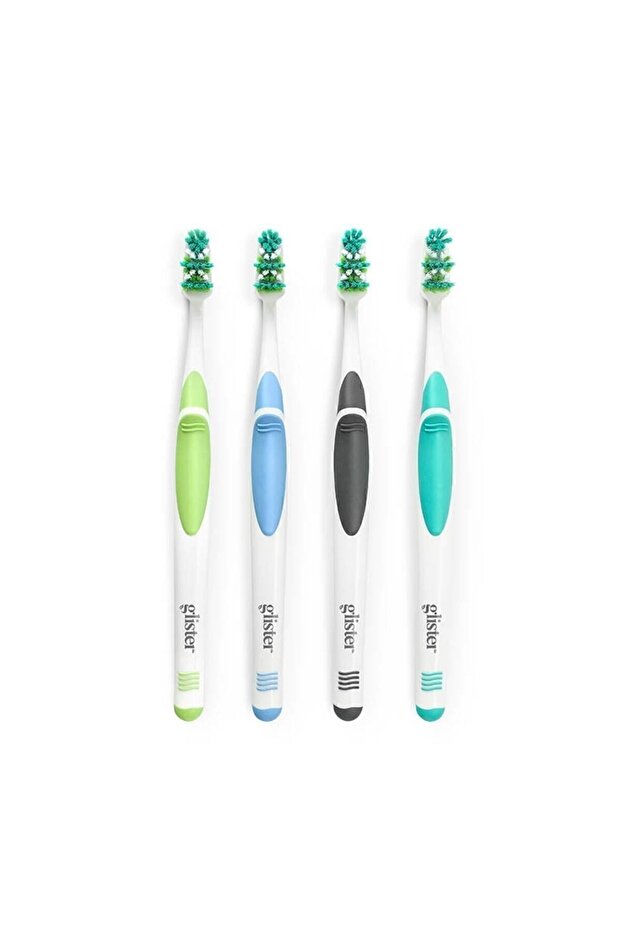 فرشاة أسنان أمواي متعددة الاستخدامات ذات رأس ناعم، 4 قطع - 3