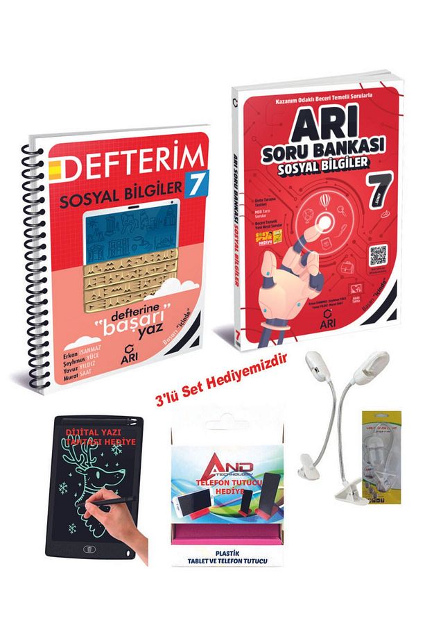 2024-2025 Müfredat 7 Sınıf Sosyal Bilgiler Defterim + Soru Bankası Kazandıran Mega Set - 1