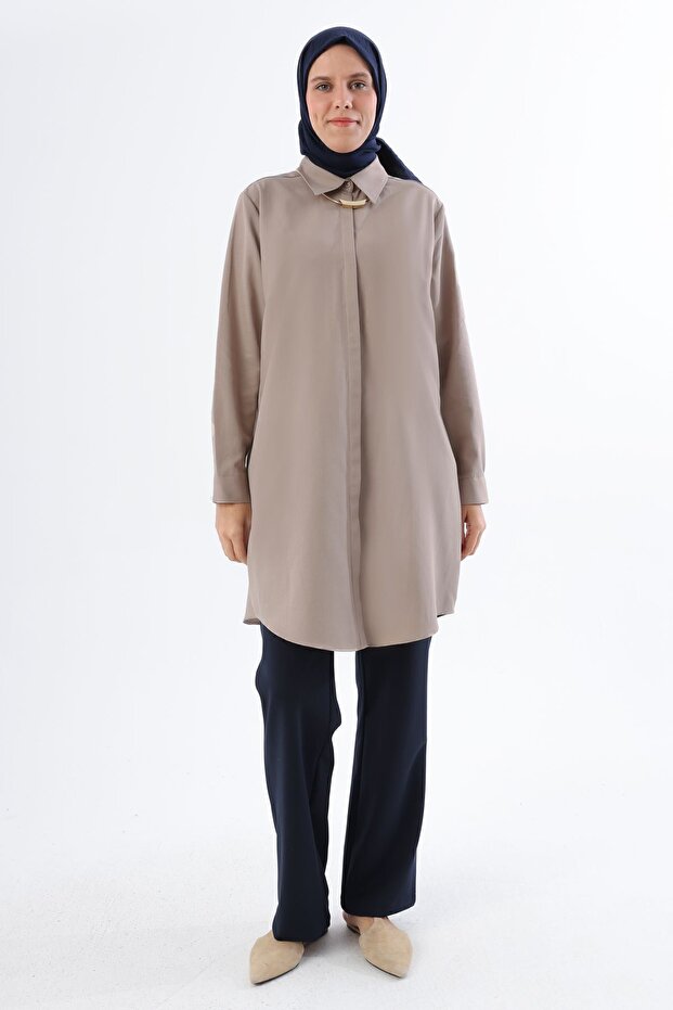 المنك بالإضافة إلى حجم القميص الأساسي سترة - 2