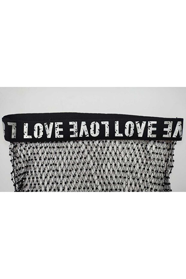 Kristal Taşlı Mini Etek File - 8