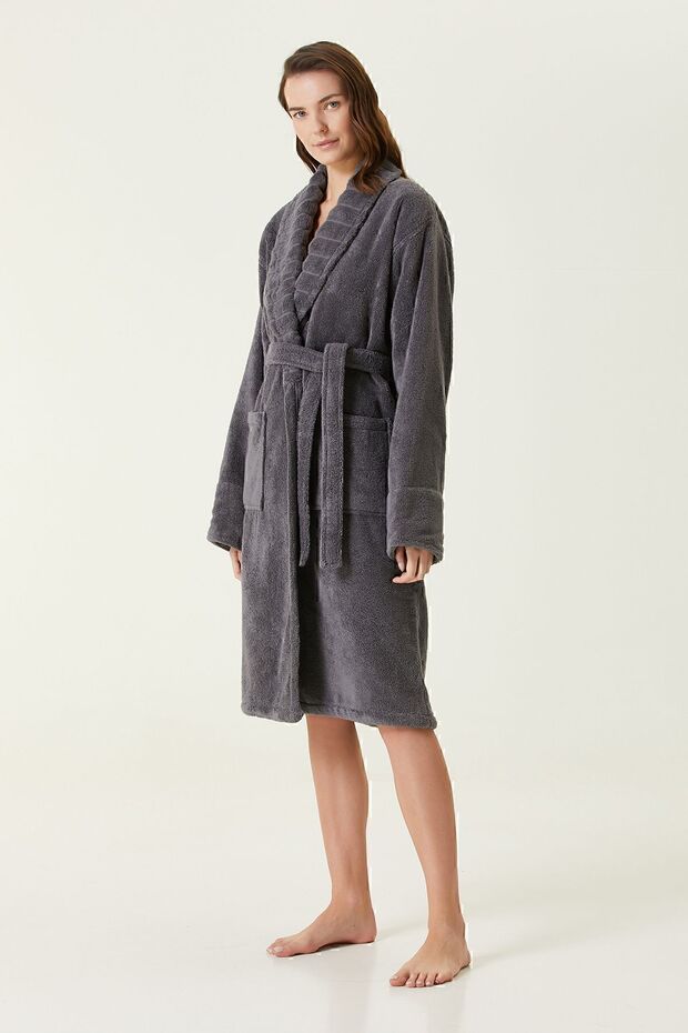 Frizz Kadın Bornoz Antrasit - 1