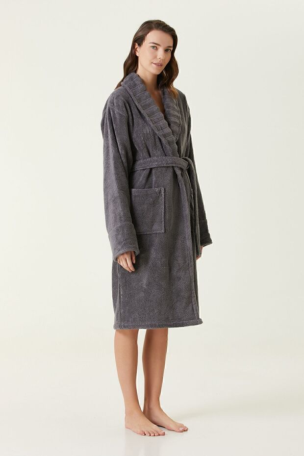 Frizz Kadın Bornoz Antrasit - 3
