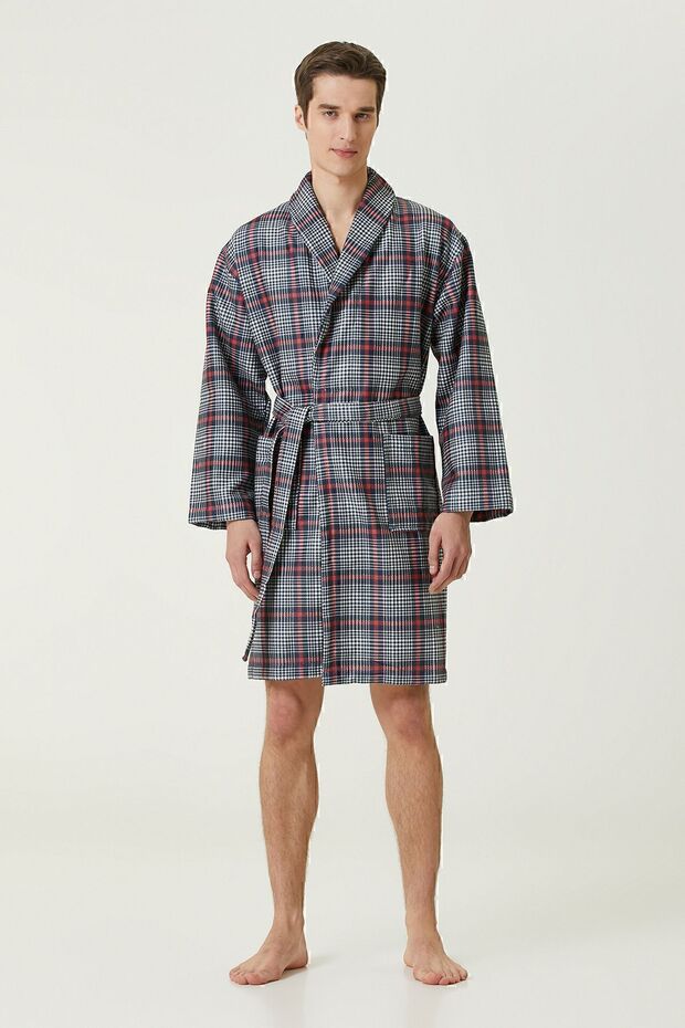 Terry Printed Men's Bathrobe
