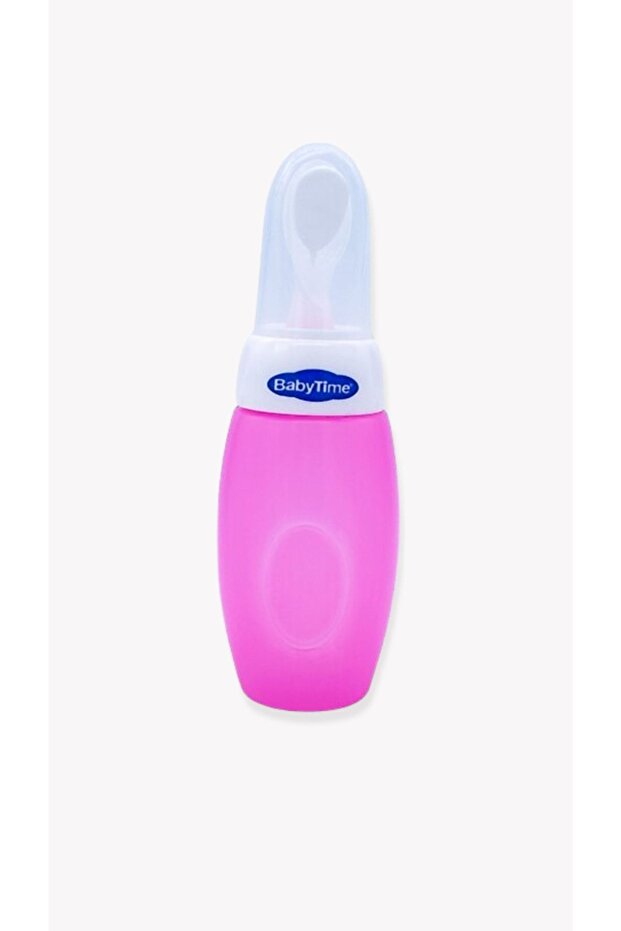Baby Time Feeding Bottle with Spoon-pink