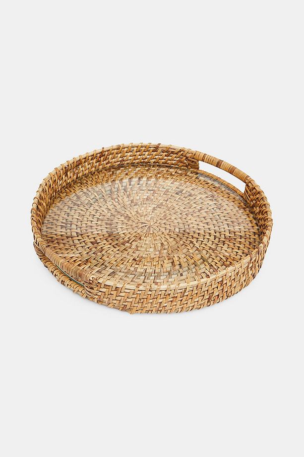 Sooboho Bambu Naturel Camlı Tepsi - 3