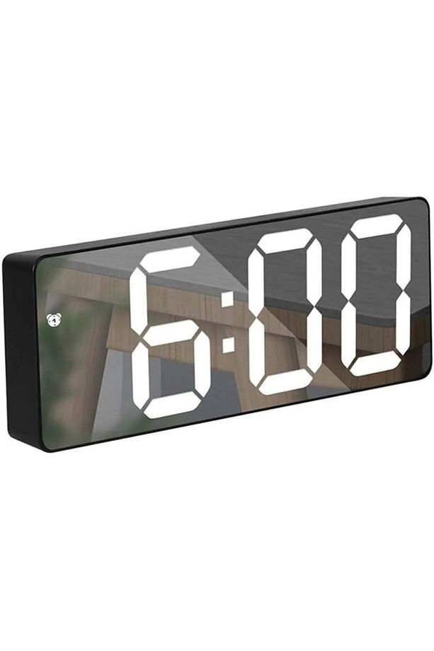 Led Dijital Modern Masa Saati Termometre Alarm Takvimli Yeşil - 2