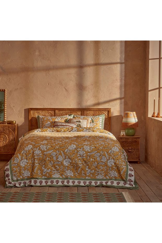 100% Cotton Satin Indian Single Duvet Cover Set (160X220)