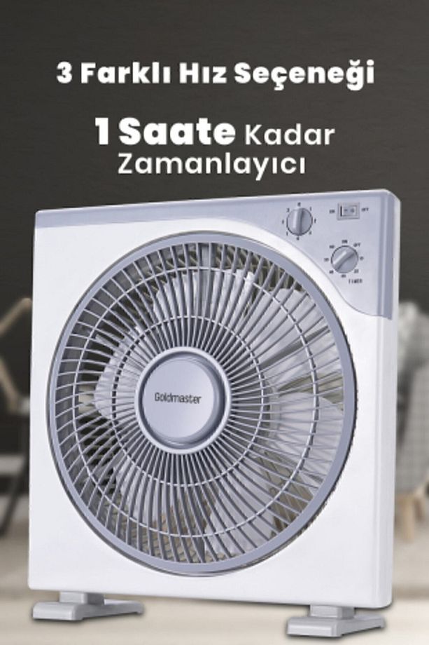 Konfor 12 inch Bakır Motor Hız Ve Zaman Ayarlı Kare Vantilatör - 4