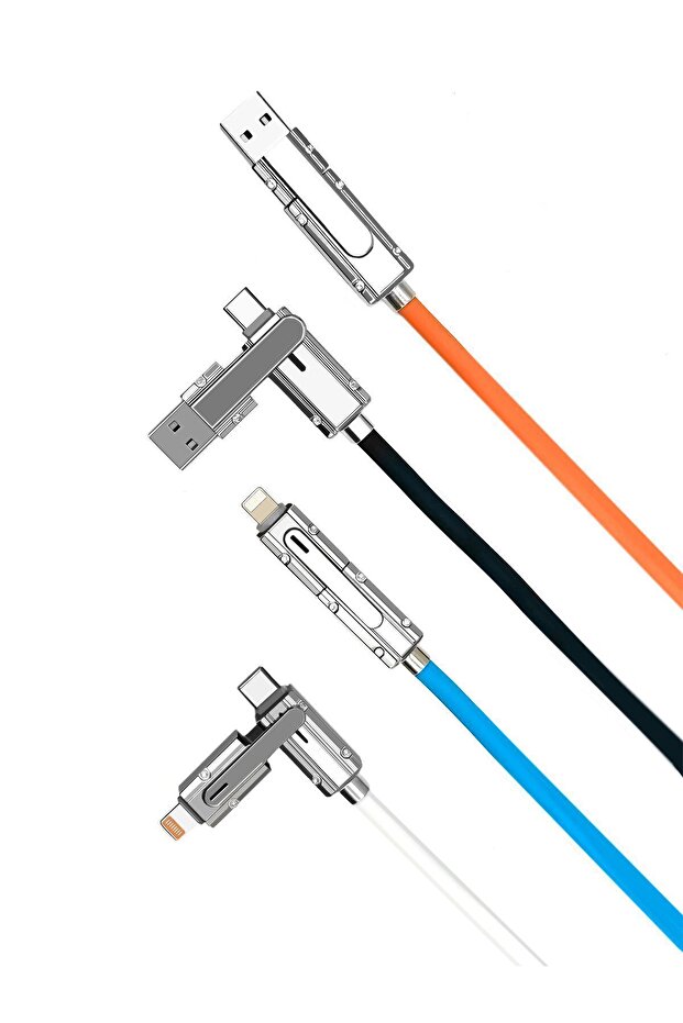 USB/TYPEC - TYPEC/LIGHTNING MODÜLER ŞARJ KABLOSU / ŞARJ ALETİ / DATA AKTARIM KABLOSU - 7