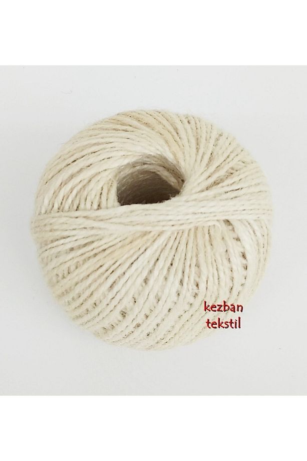 Renkli Jüt Çuval Ipi Hasır Ip Krem 100 Gr - 1