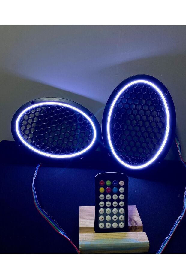 Kumandalı Neon Işıklı Oval Midrange Kapağı 12 Renkli 16 Modlu Oval Midrange Kapağı - 8