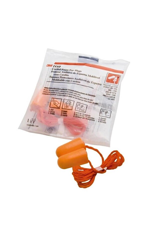 ™ 1110 Kordonlu Kulak Tıkacı, 37 Db - 100 Çift - 3
