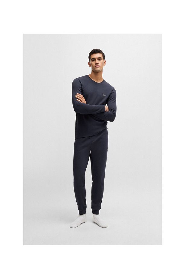 Petek Pamuk Karışımlı Logolu Pijama Üstü - 2
