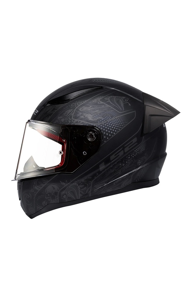 RAPID CRYPT MAT SİYAH KASK + SPOILER - 1