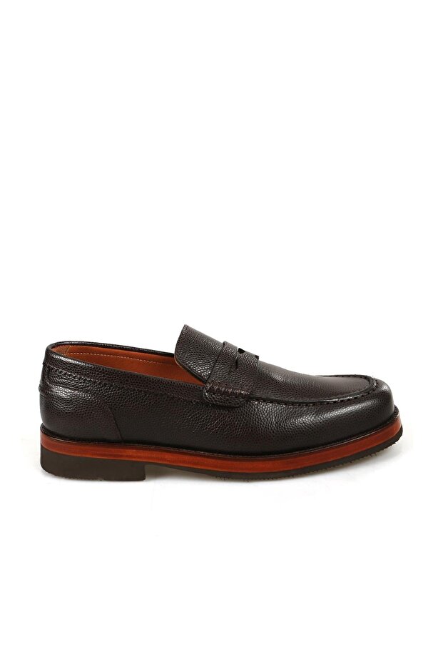 Brown 100% Leather Loafer Eva Sole Casual Shoes