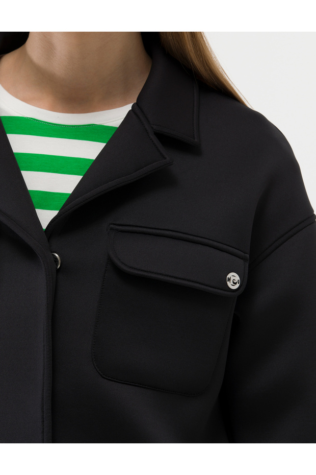 Siyah Regular Fit Örme Ceket 50260104-VR046 - 7