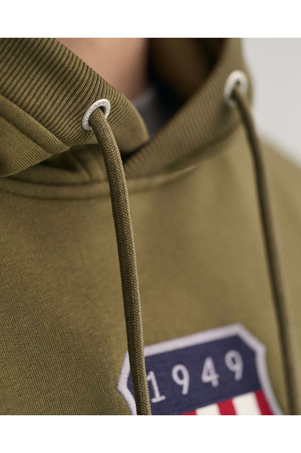 Erkek Yeşil Regular Fit Kapüşonlu Logolu Sweatshirt - 6