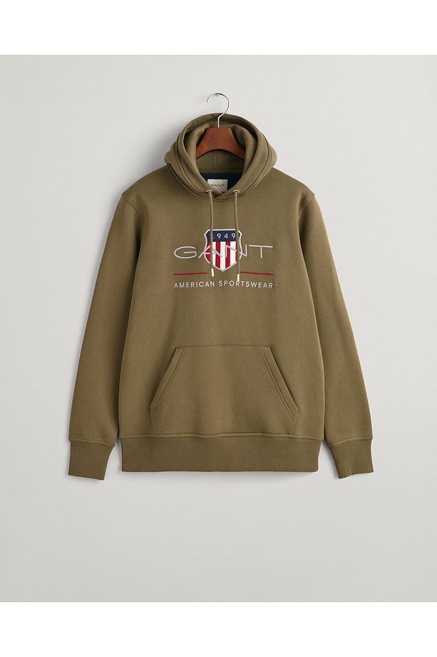 Erkek Yeşil Regular Fit Kapüşonlu Logolu Sweatshirt - 4