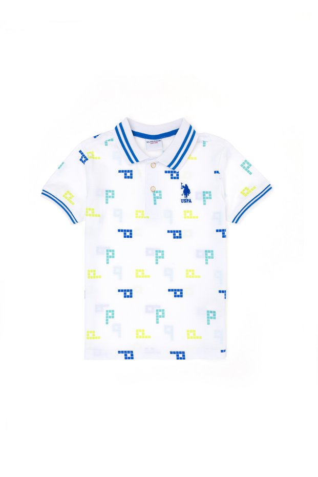 Boy's White Polo Neck T-Shirt 50263527 -Vr013