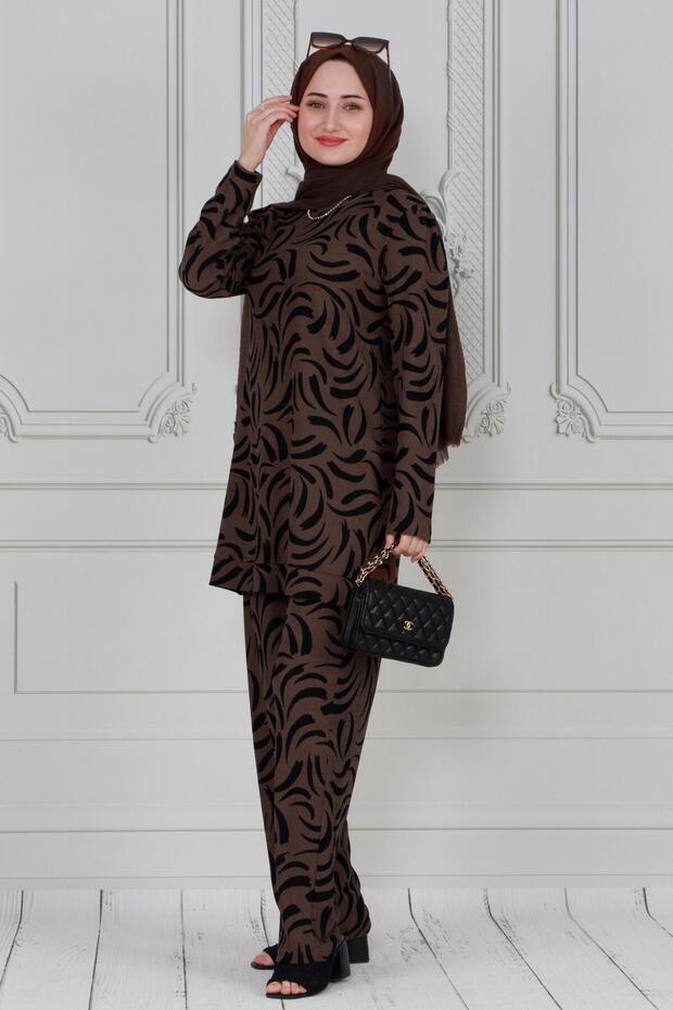 Brown Tulip Double Set - 2