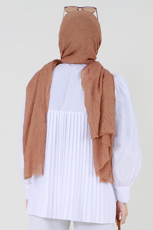 Önü Piliseli Gömlek-Beyaz - 6