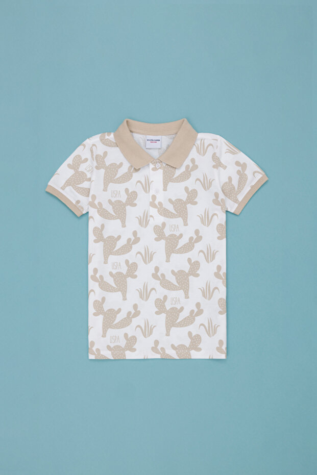 Boy's Stone Polo Neck T-Shirt 50263531 -Vr049