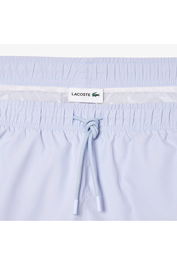 Erkek Baskılı Mavi Mayo Şort - 7