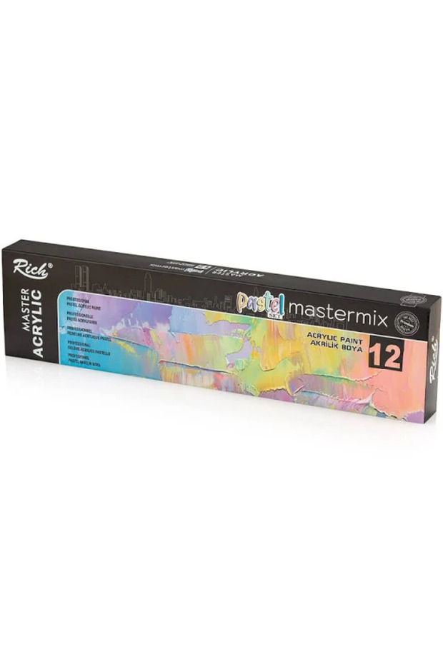 Mastermix 12x60cc Akrilik Boya PASTEL Renkler Set / 09709 - 3