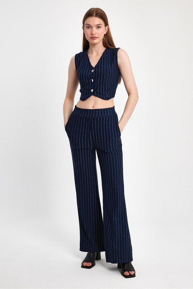 Striped Vest Pants Set