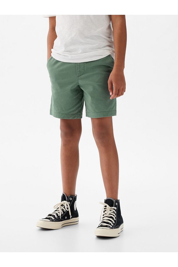 Erkek Çocuk Yeşil Twill Easy Şort - 5