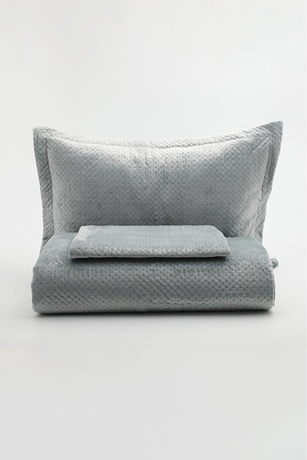 Lidia Double Bedspread Set - Gray - 3