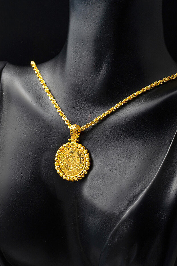 Yarım Reşatlı 22 Ayar Altın Kolye - 2