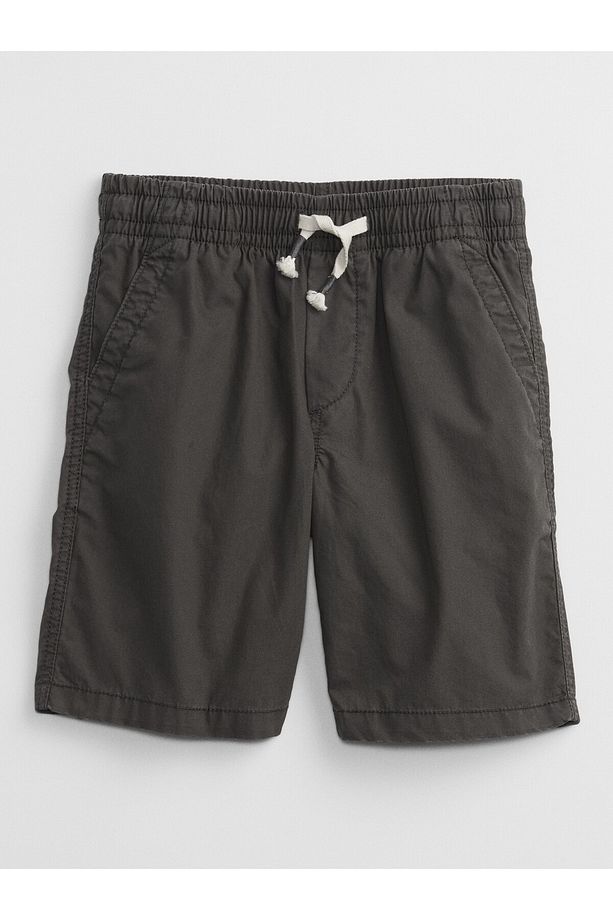 Erkek Çocuk Siyah Pull-on Poplin Washwell™ Şort - 1
