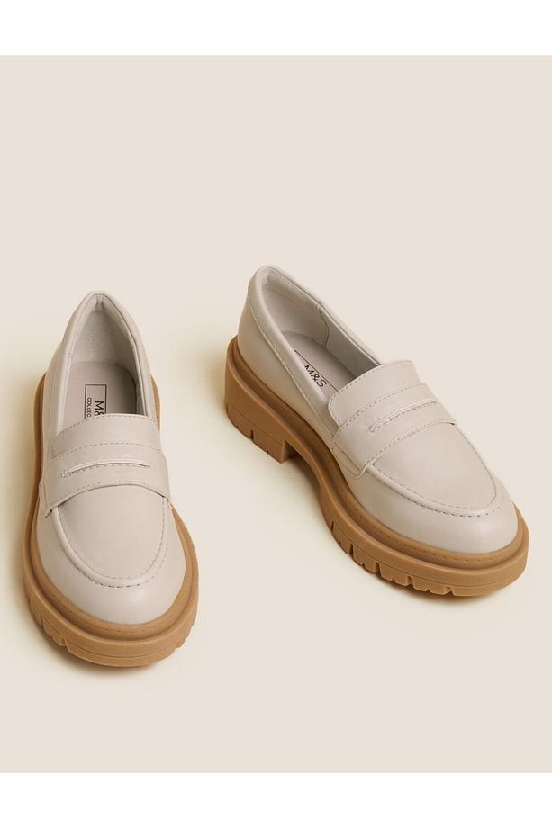 Wide Fit Platform Taban Loafer Ayakkabı - 3