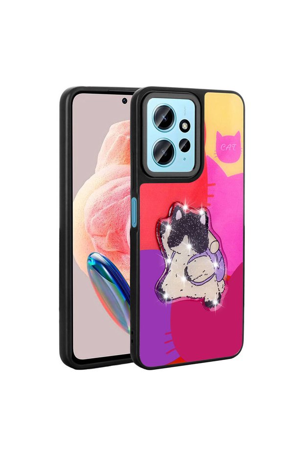 Compatible Case Amas Cover for Xiaomi Redmi Note 12 4g Case Shining Embossed Iconic Figure