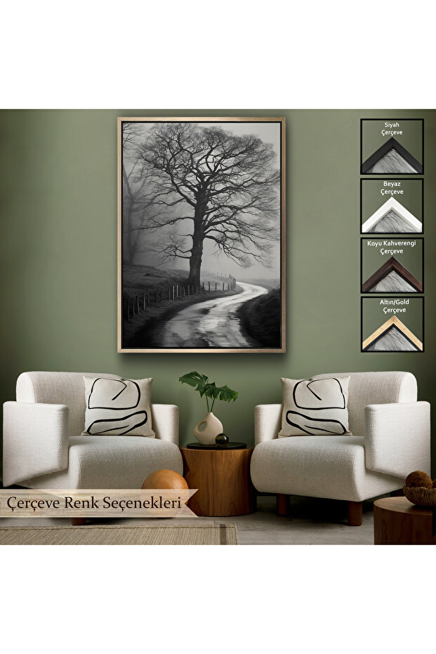 Mysterious Tree Painting in the Dark with Frame-7522 - 6